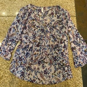 PURPLE LONG SLEEVE BLOUSE